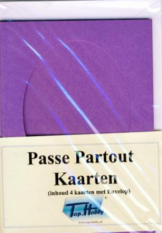 Passepartoutkarten Oval A6 - Violett