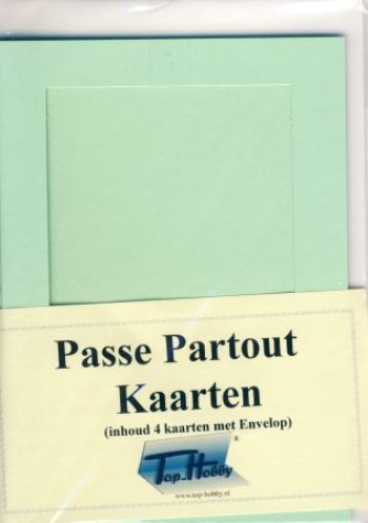 Passepartoutkarten Rechteck A6  - Hellgrün