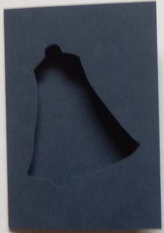 Passepartoutkarten Glocke A6 - Dunkelblau