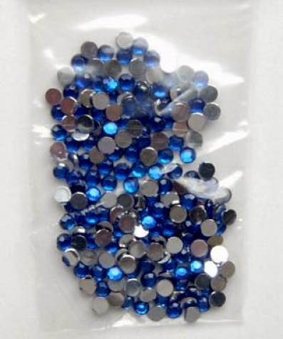 Acryl-Strasssteine rund Ø 3 mm, dunkelblau - ca. 300 Stück