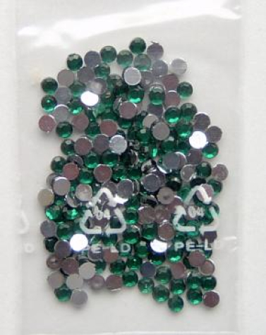 Acryl-Strasssteine rund Ø 3 mm, grün - ca. 300 Stück