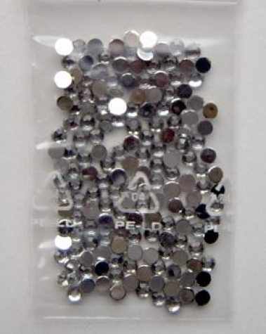 Acryl-Strasssteine rund Ø 3 mm, kristall - ca. 300 Stück