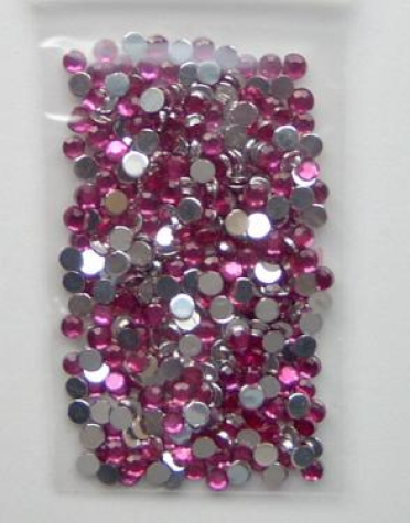 Acryl-Strasssteine rund Ø 3 mm, pink - ca. 300 Stück