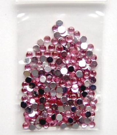 Acryl-Strasssteine rund Ø 3 mm, rosa - ca. 300 Stück