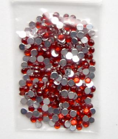 Acryl-Strasssteine rund Ø 3 mm, rot - ca. 300 Stück