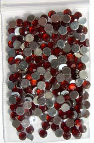 Acryl-Strasssteine rund Ø 4 mm, rubinrot - ca. 200 Stück