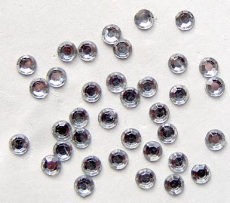 Acryl-Strasssteine rund Ø 4 mm, kristall - ca. 200 Stück