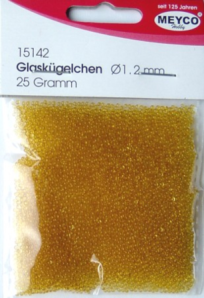 Glaskügelchen Ø 1,2 mm, gelb - 25 Gramm