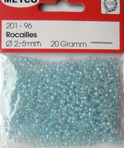 Rocailles Ø 2,5 mm - hellblau irisierend