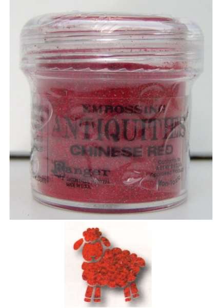 Ranger Antiquities Embossing Pulver - chinese red