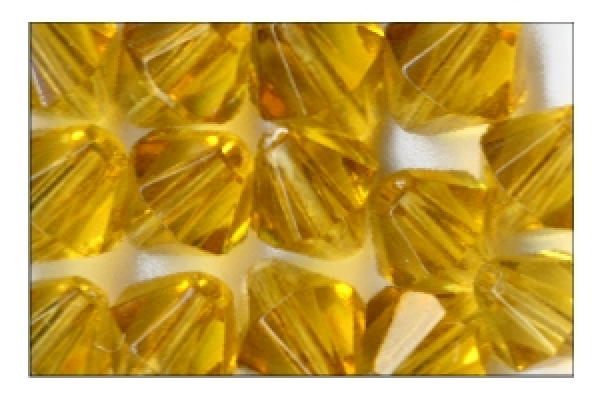 Glasfacetten-Perlen Ø 4 mm - topas (bernstein)