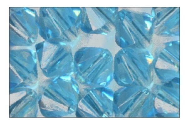 Glasfacetten-Perlen Ø 4 mm - aqua (helltürkis)