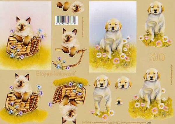 3D Bogen - A4 - Le Suh 4169488 - Katze + Hund