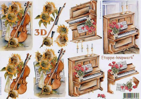 3D Bogen - A4 - Le Suh 4169504 - Geige und Piano
