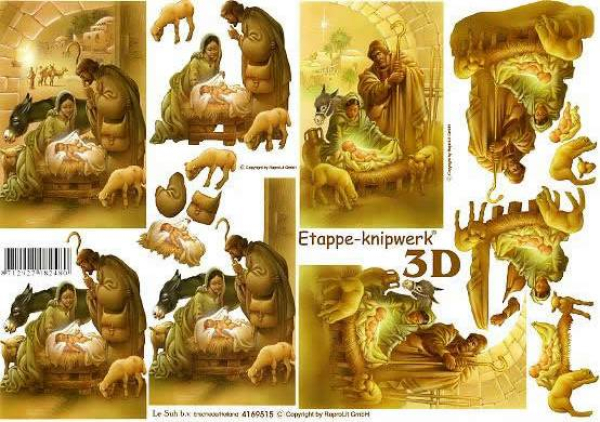3D Bogen - A4 - Le Suh 4169515 - Weihnachtskrippe