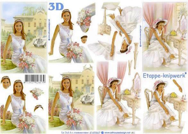 3D Bogen - A4 - Le Suh 4169667 - Braut vor Anwesen
