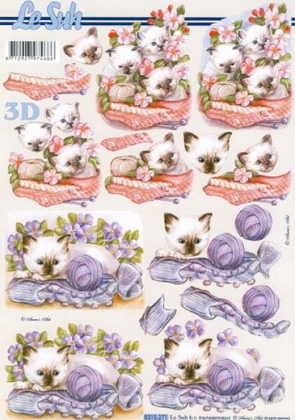 3D Bogen - Le Suh / Nouvelle 8215271 - Kätzchen mit Wolle