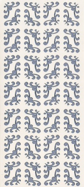 Sticker Ecken - 2111 - silber   1 Bogen 10x23cm
