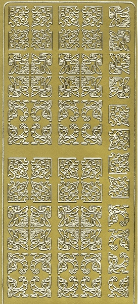 Sticker Ecken - 2138 - gold - 1 Bogen 10x23 cm