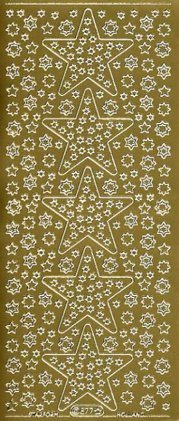 Sticker Sterne II - 0877 - gold  1 Bogen 10x23cm