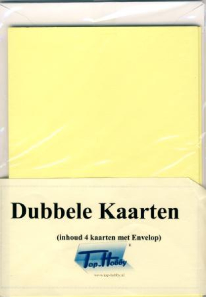 4 Doppelkarten mit Umschlag A6 - 01 gelb