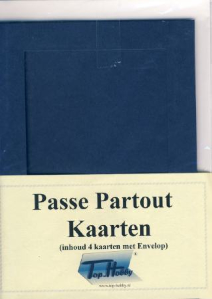 Passepartoutkarten Rechteck A6 - 20 Dunkelblau