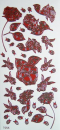 Sticker Rosen - Rot/Gold<br>1 Bogen 10x23 cm