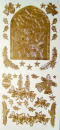Sticker Christmas Fenster - gold <br> 1 Bogen 10x23cm
