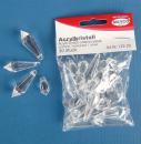 Acrylkristall/Diamanttropfen, 4fach sortiert ca. 30 Stück - kristall