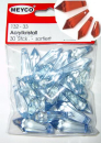 Acrylkristall/Diamanttropfen, 4fach sortiert ca. 30 Stück - blau