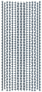 Sticker Stern-Linien - silber <br> 1 Bogen 23x10 cm