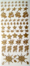 Sticker Weihnachts-Sterne - gold <br> 1 Bogen 10x23cm