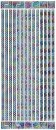 Sticker Bordüren + Ecken 2042 - silber/multicolor 1 Bogen 23x10 cm