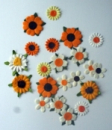 Paper Flowers weiss/gelb - ca. 15 Stück