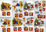 3D Bogen - A4 - Le Suh 4169579 - Weihnachtsbär + Katze