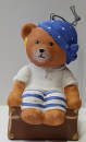 Terracotta-Figur "Bär auf Schatztruhe"