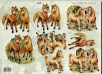 3D Bogen geprägt - TBZ 571172 - Pferde