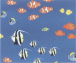 Transparentpapier "Aqua Mare" - Fische - 50 x 70 cm