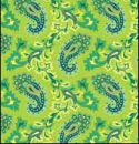 Transparentpapier "Paisley Color" - grün - 50 x 70 cm