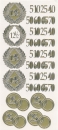 Sticker Jubiläum - gold <br> 1 Bogen 23x10 cm