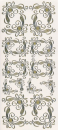 Sticker Ecken groß & klein - 1790 - gold <br> 1 Bogen 10x23cm