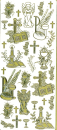 Sticker religiöse Motive - gold 1 Bogen 23x10 cm