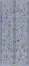 Sticker Linien + Schmetterlinge silber/multicolor <br> 1 Bogen 23x10 cm