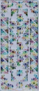 Sticker Ecken + kleine Linien Blumen - silber/multicolor - 1 Bogen 23x10 cm