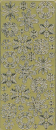 Sticker Schneekristalle - gold <br> 1 Bogen 23x10 cm