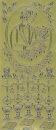 Sticker Konfirmation/Kommunion Junge - 887 - gold <br>1 Bogen 10x23cm