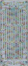 Sticker Ecken & Linien Sterne - multicolor/silber 1 Bogen 23x10 cm