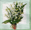 Serviette Lily of the valley - mint pearl