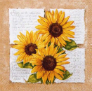 Serviette Sunflower poetry