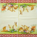 Servietten Hidding rabbit red - Pack 20 Stück